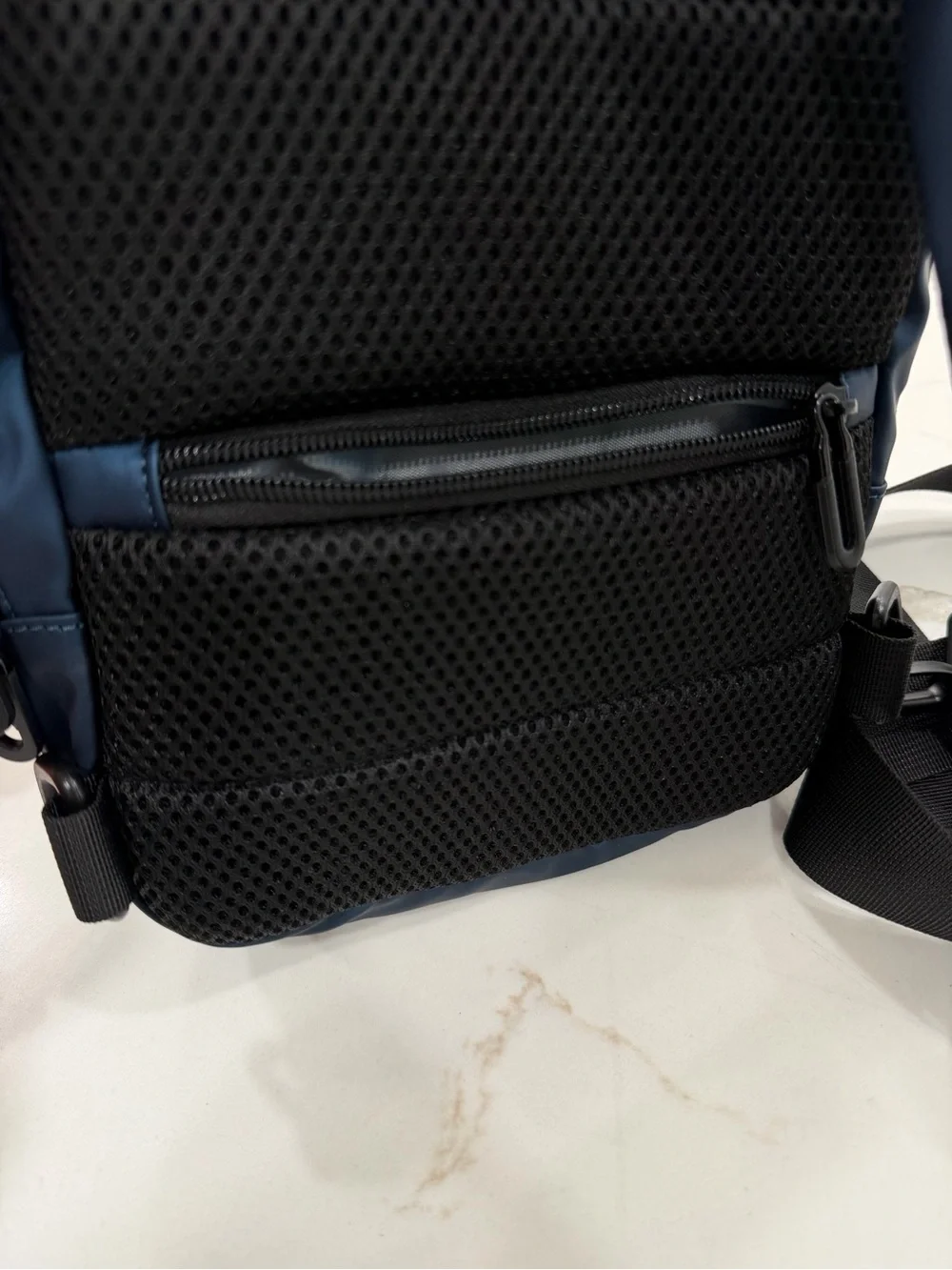 B-APASA Anti-Theft Sling Bag with USB Charging Port — Blue & Black